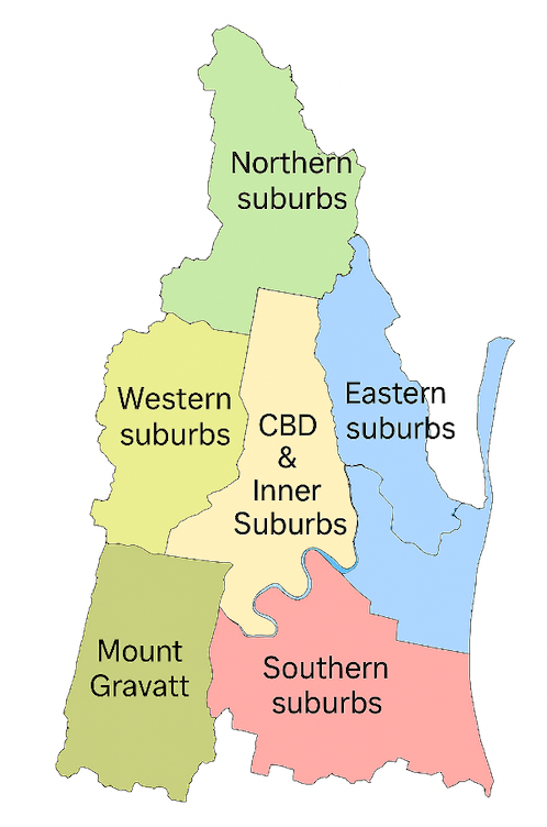 布里斯本區域地圖